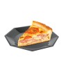 Plato Octogonal Postre 17 cm Negro (x 10 unidades)