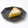 Plato Octogonal Grande 22 cm Negro (x 10 unidades)