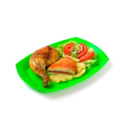 Plato / Bandeja PP Koval 20 x 28 cm Verde (x 10 unidades)