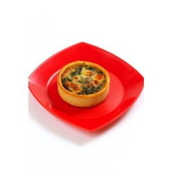 Plato PP Cuadrado Koval 22 cm Rojo (x 10 unidades)
