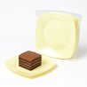 Plato PP Cuadrado Koval 22 cm Amarillo Pastel (x 10 unidades)