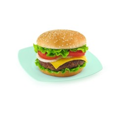 Plato PP Cuadrado Koval 22 cm Verde Pastel (x 10 unidades)