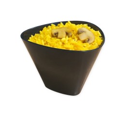 Cazuela / Pote Plástico Negro Darnel 180 cc (pack x 12 unidades)