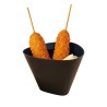 Cazuela / Pote Plástico Negro Darnel 180 cc (pack x 12 unidades)