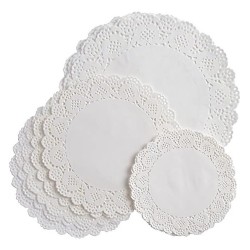 Blonda Redonda papel blanco 15 cm (x 100)