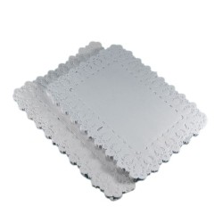 Blonda Rectangular papel blanco 18 x 25 cm (x 100)