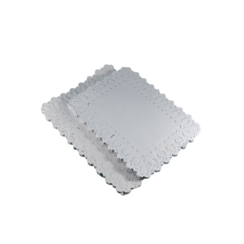 Blonda Rectangular papel blanco 18 x 25 cm (x 100)