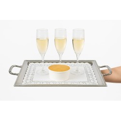 Blonda Rectangular papel blanco 29 x 41 cm (x 100)
