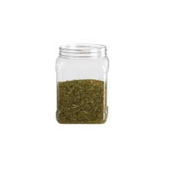 Frasco Plástico PET Cristal Cuadrado 1000 ml (9,5 x 9,5 h: 14 cm)