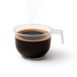 Taza plástica CRISTAL p/café 90 cc (x 50 unidades)