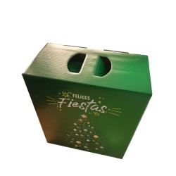 Maletin Navideño/Felices Fiestas VERDE (30 x 16 x 34 cm) x unidad