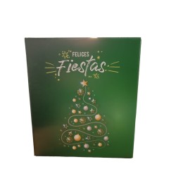 Maletin Navideño/Felices Fiestas VERDE (30 x 16 x 34 cm) x unidad