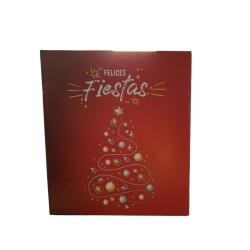 Maletin Navideño/Felices Fiestas ROJO (30 x 16 x 34 cm) x unidad