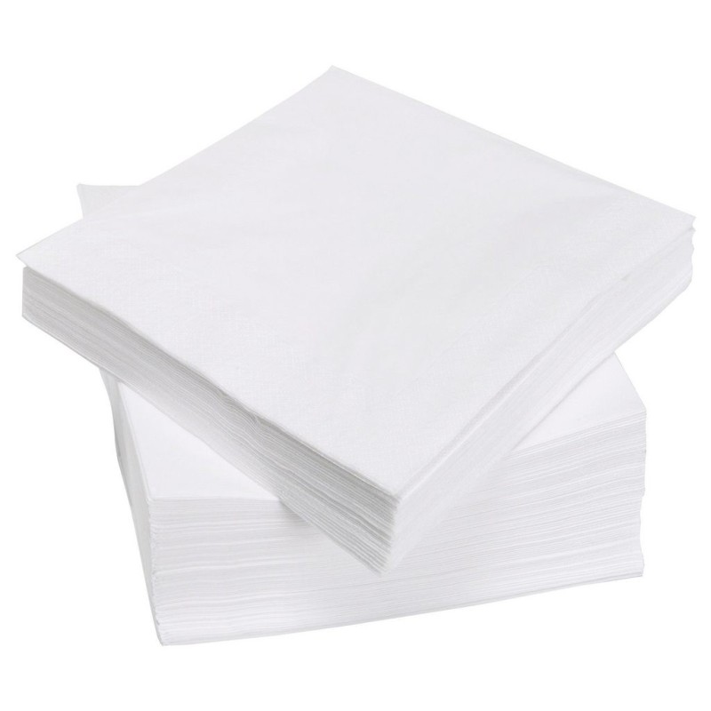 Servilletas 33 x 33 S/Pliego Tissue Blanco Exclusiva (x 500 unidades)