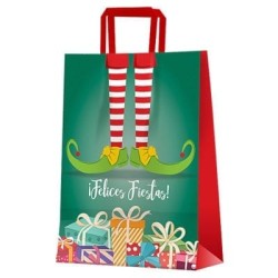 Bolsa "Felices Fiestas" 22 x 10 x 30 cm c/manija