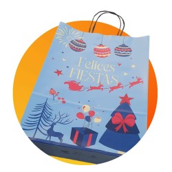 Bolsa Felices Fiestas "Festivas" 30 x 12 x 41 cm c/manija
