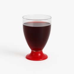 Copa de Vino DANUBIO Pie Rojo 220 cc (x 50 unidades)
