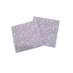 Servilletas Bouquet D/P 33 x 33 Corazón Rosa (x 25 unidades)