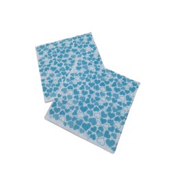 Servilletas Bouquet D/P 33 x 33 Corazón Turquesa (x 25 unidades)