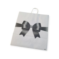 Bolsa de Papel Blanco "LAZO DE NOCHE" 45 x 15 x 48 cm c/manija