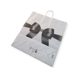 Bolsa de Papel Blanco "LAZO DE NOCHE" 45 x 15 x 48 cm c/manija