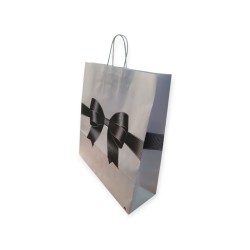 Bolsa de Papel Blanco "LAZO DE NOCHE" 45 x 15 x 48 cm c/manija