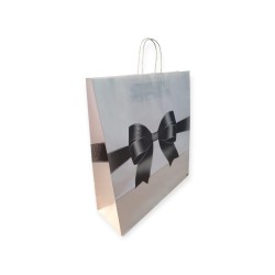 Bolsa de Papel Blanco "LAZO DE NOCHE" 45 x 15 x 48 cm c/manija