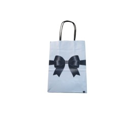 Bolsa de Papel Blanco "LAZO DE NOCHE" 14 x 8 x 20 cm c/manija