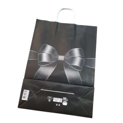 Bolsa de Papel Negro "LAZO DE NOCHE" 30 x 12 x 41 cm c/manija