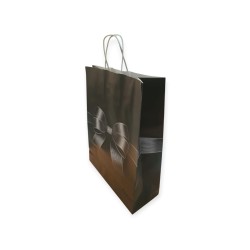 Bolsa de Papel Negro "LAZO DE NOCHE" 30 x 12 x 41 cm c/manija