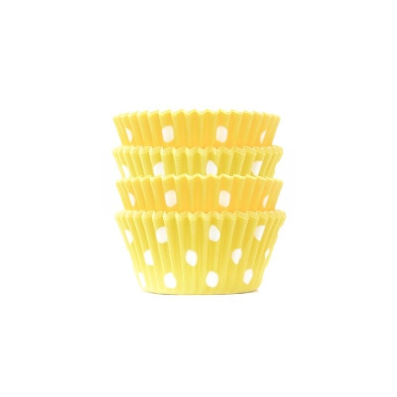 Pirotin Nro 10 Amarillo c/ Lunares Blancos (pack x 50 unidades)