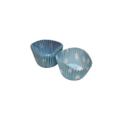 Pirotin Nro 9 Celeste c/ Lunares Blancos (pack x 50 unidades)