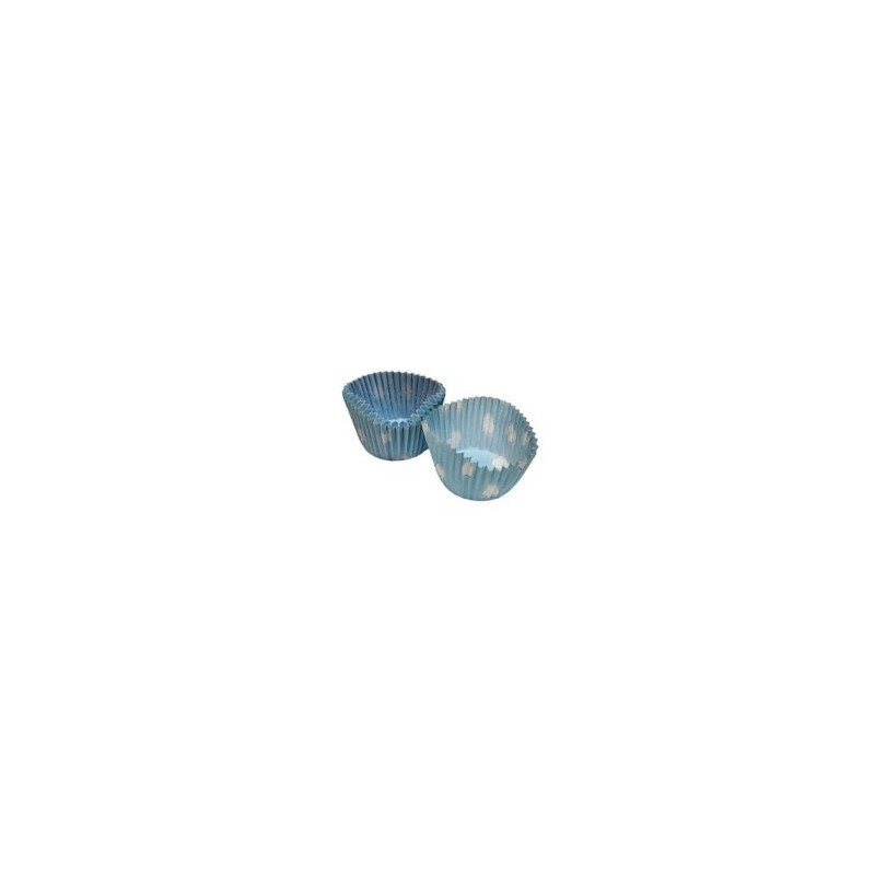 Pirotin Nro 9 Celeste c/ Lunares Blancos (pack x 50 unidades)