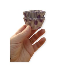 Pirotin Nro 9 Blanco c/ Lunares Violeta (pack x 50 unidades)