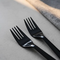 Tenedores Plástico NEGRO Reforzados (x 100 unidades)