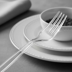 Tenedores Plástico Cristal Reforzados (x 100 unidades)