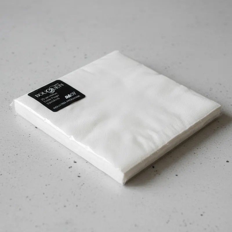 Servilletas Bouquet D/P 33 x 33 Blancas (pack x 25 unidades)