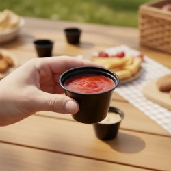 Pote Plástico Negro 60 cc Darnel (x 100 unidades)