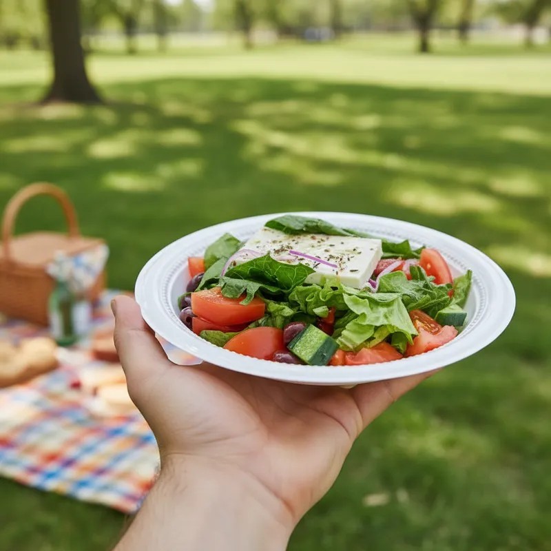 Plato TAMI Blanco Redondo 18 cm Resistente (x 20 unidades)