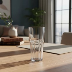 Vaso Facetado PS 400 cc Plástico Cristal (x 30 unidades)
