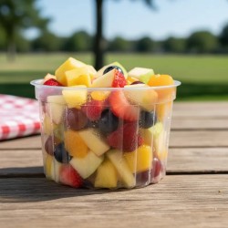 Pote Plástico Facetado 230 cc Plastivas (x 100 unidades)