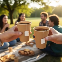 Vaso de Polipapel KRAFT Marrón 8 oz (x 100 unidades)