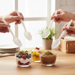 Cucharas Sundae PP Blanca (caja x 1000 unidades)