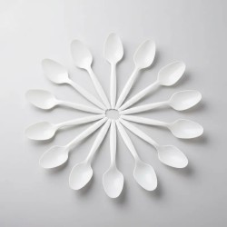 Cucharas sundae linea PP blanca (x 100 unidades)