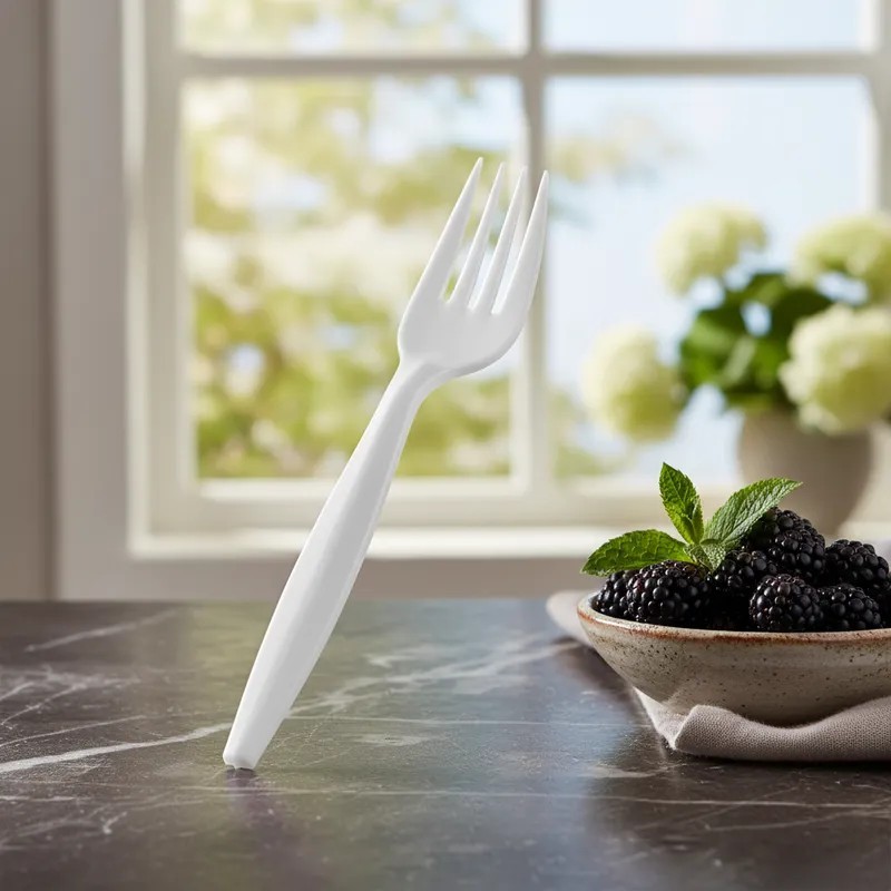 Tenedores Plásticos Blanco (x 100 unidades)