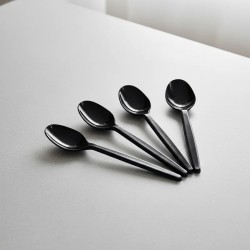 Cucharas Sundae Plástico NEGRO (x 100 unidades)