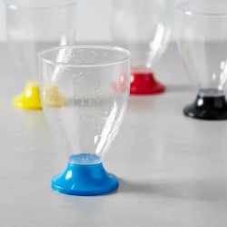 Copa Degustación Mini Danubio 70 cc Pie Azul (x 50 unidades)