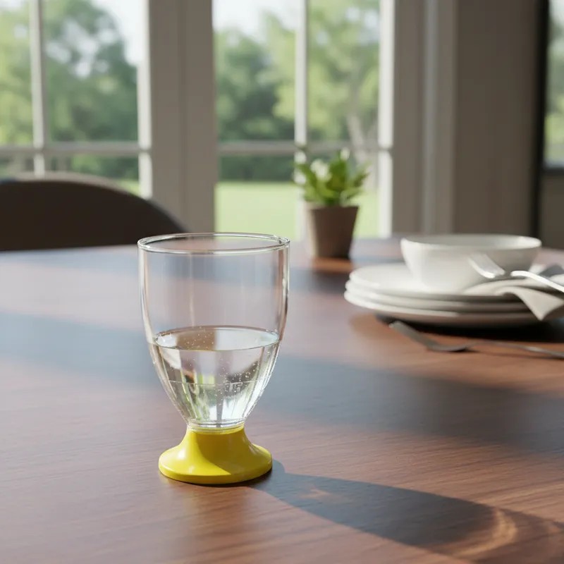 Copa Degustación Mini Danubio 70 cc Pie Amarillo (x 50 unidades)