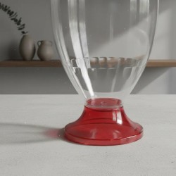 Copa de Vino DANUBIO Pie Rojo 220 cc (x 50 unidades)