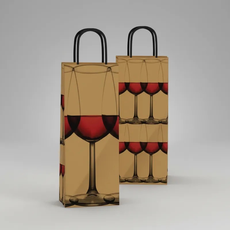 Bolsa para Botella *COPAS* 14 x 8 x 40 cm con manija